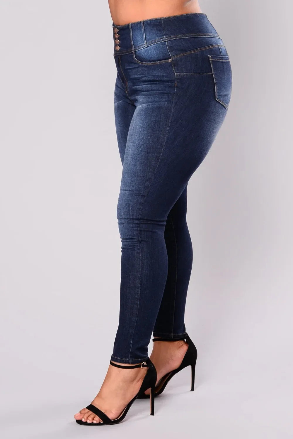 Women's plus size high waist jeans casual Skinny denim fat mom jeansSPECIFICATIONSBrand Name: NoEnName_NullModel Number: 607Style: CasualWash: Bleach WashMaterial: COTTONPlace Of Origin: China (mainland)Decoration: ButtonDecoration: DMEwomenstorenull