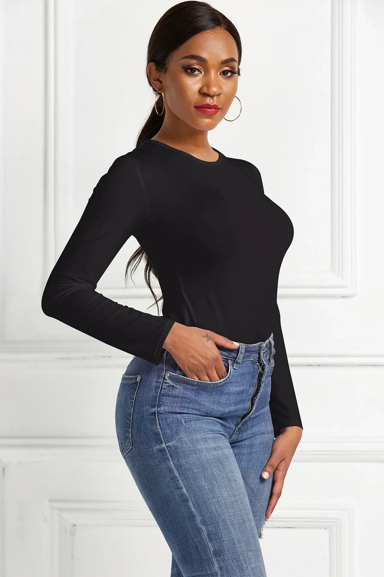 Long Sleeve O Neck Casual Bodysuit Women Body Tops White Black Nude ReSPECIFICATIONSBrand Name: NoEnName_NullDecoration: noneStyle: CasualElasticity: Medium StrecthOrigin: Mainland ChinaSeason: All seasonFabric Type: BroadclothHign-conDMEwomenstorenull