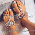 Shoes flat pearl sandals comfortable string bead beach slippers casualSPECIFICATIONSDepartment Name: ADULTBrand Name: Yue JabonModel Number: 11752Side Vamp Type: OpenBack Counter Type: Ankle StrapStyle: fashionFashion Element: String BDMEwomenstorenull