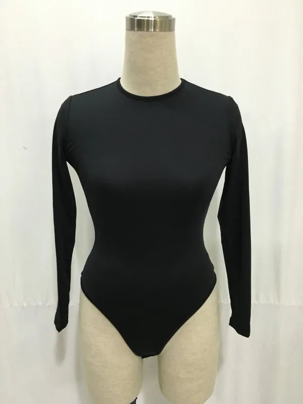 Long Sleeve O Neck Casual Bodysuit Women Body Tops White Black Nude ReSPECIFICATIONSBrand Name: NoEnName_NullDecoration: noneStyle: CasualElasticity: Medium StrecthOrigin: Mainland ChinaSeason: All seasonFabric Type: BroadclothHign-conDMEwomenstorenull