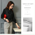 Tops Women's Casual Chiffon Blouse V-Neck Solid Shirt Bow Lantern SleeSPECIFICATIONSBrand Name: SURWENYUEStyle: Office LadyElasticity: Non StrechOrigin: Mainland ChinaCN: GuangdongSeason: All seasonFabric Type: ChiffonHign-concerned ChDMEwomenstorenull