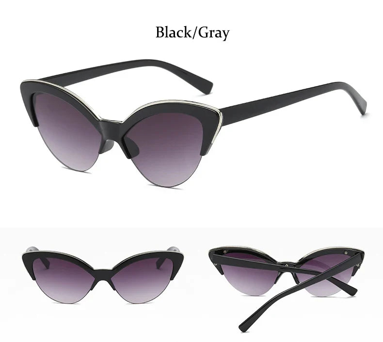 Sunglasses- Glasses For Women New Fashion Small Half Frame Eyewear