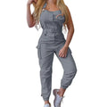 Jumpsuit High Waist Cargo  Slim Trendy Casual Pocket Halter Overall WoSPECIFICATIONSBrand Name: NoEnName_NullStyle: CasualOrigin: Mainland ChinaCN: GuangdongMaterial: POLYESTERDecoration: noneFabric Type: BroadclothPattern Type: SolidPDMEwomenstorenull