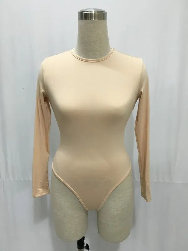 Long Sleeve O Neck Casual Bodysuit Women Body Tops White Black Nude ReSPECIFICATIONSBrand Name: NoEnName_NullDecoration: noneStyle: CasualElasticity: Medium StrecthOrigin: Mainland ChinaSeason: All seasonFabric Type: BroadclothHign-conDMEwomenstorenull