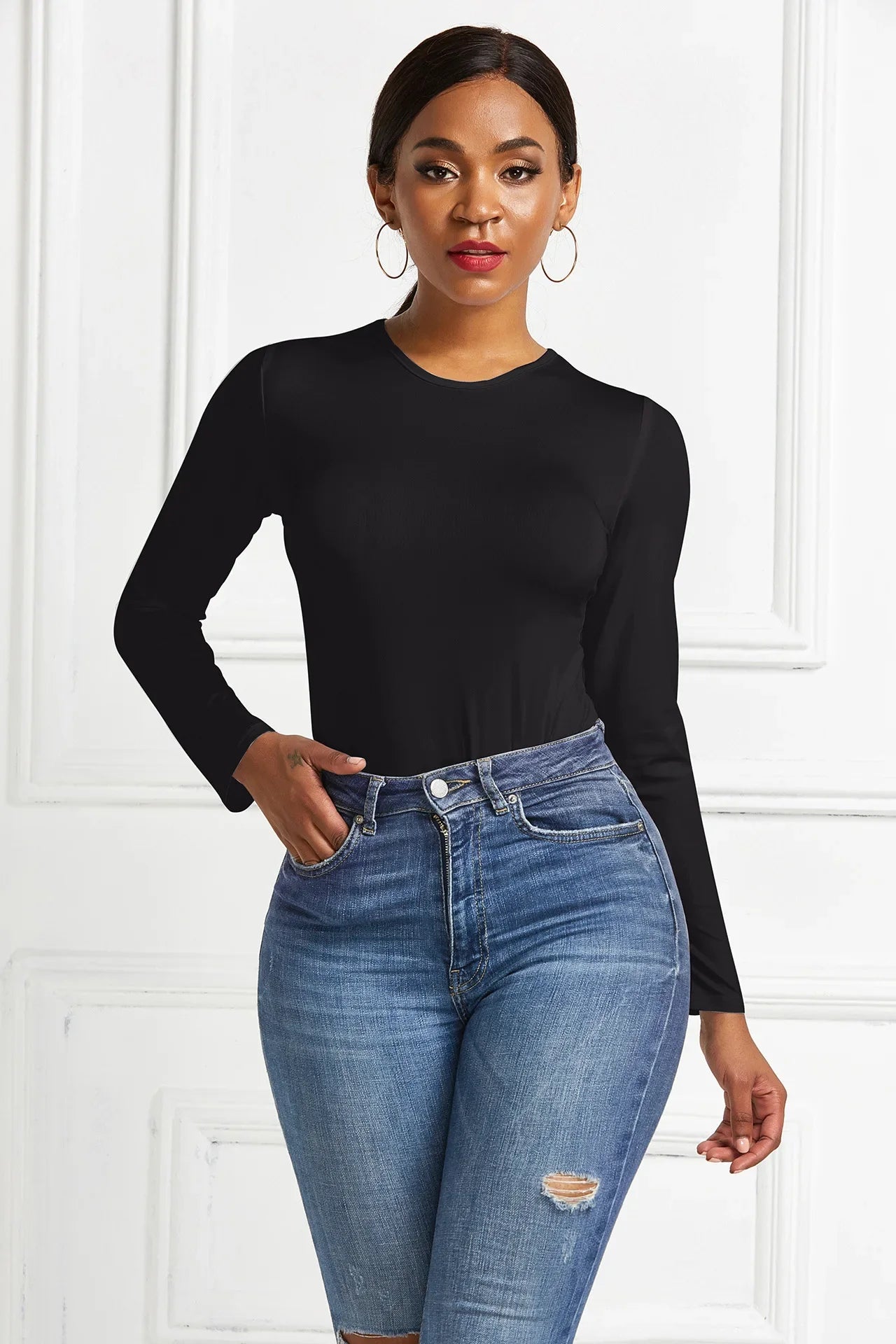 Long Sleeve O Neck Casual Bodysuit Women Body Tops White Black Nude ReSPECIFICATIONSBrand Name: NoEnName_NullDecoration: noneStyle: CasualElasticity: Medium StrecthOrigin: Mainland ChinaSeason: All seasonFabric Type: BroadclothHign-conDMEwomenstorenull