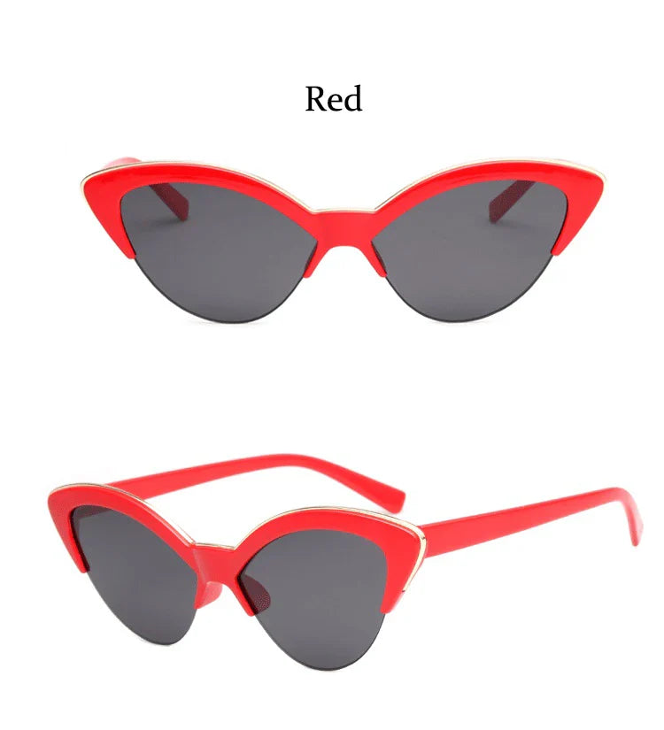 Sunglasses- Glasses For Women New Fashion Small Half Frame Eyewear