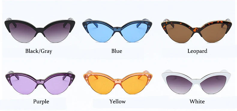 Sunglasses- Glasses For Women New Fashion Small Half Frame Eyewear