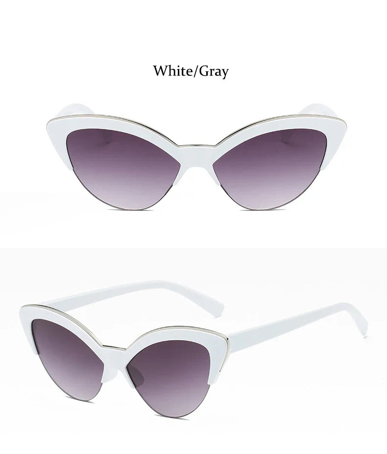 Sunglasses- Glasses For Women New Fashion Small Half Frame Eyewear