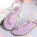 Shoes flat pearl sandals comfortable string bead beach slippers casualSPECIFICATIONSDepartment Name: ADULTBrand Name: Yue JabonModel Number: 11752Side Vamp Type: OpenBack Counter Type: Ankle StrapStyle: fashionFashion Element: String BDMEwomenstorenull