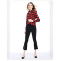 Women Plaid Shirt New Casual Flannel Cotton Lady Long Sleeve Shirt FemSPECIFICATIONSBrand Name: YEOINFabric Type: Polyester CottonHign-concerned Chemical: NonePattern Type: PlaidFit Type: SlimStyle: CasualAge: JUNIORCraft of Weaving: TDMEwomenstorenull