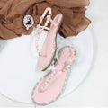 Shoes flat pearl sandals comfortable string bead beach slippers casualSPECIFICATIONSDepartment Name: ADULTBrand Name: Yue JabonModel Number: 11752Side Vamp Type: OpenBack Counter Type: Ankle StrapStyle: fashionFashion Element: String BDMEwomenstorenull