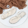 Shoes flat pearl sandals comfortable string bead beach slippers casualSPECIFICATIONSDepartment Name: ADULTBrand Name: Yue JabonModel Number: 11752Side Vamp Type: OpenBack Counter Type: Ankle StrapStyle: fashionFashion Element: String BDMEwomenstorenull