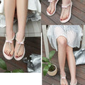 Shoes flat pearl sandals comfortable string bead beach slippers casualSPECIFICATIONSDepartment Name: ADULTBrand Name: Yue JabonModel Number: 11752Side Vamp Type: OpenBack Counter Type: Ankle StrapStyle: fashionFashion Element: String BDMEwomenstorenull