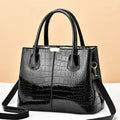 Handbag- Women Patent Pu Leather Mother Crossbody Bag Large Capacity