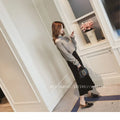 Top- Women's Casual Solid Loose Sweaters Female Sexy Halter Slash