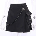 Black High Waist Black Women Sexy Patchwork Bandage Mini Skirt Female SPECIFICATIONSBrand Name: CORLVONMaterial: POLYESTERStyle: Punk StyleElasticity: Non StrechOrigin: Mainland ChinaCN: HUBEIFabric Type: TWILLWaistline: empirePattern DMEwomenstorenull