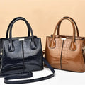 Handbag- Women Patent Pu Leather Mother Crossbody Bag Large Capacity