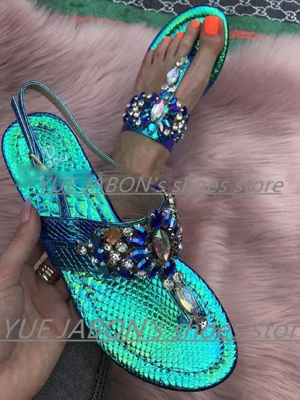 Shoes flat pearl sandals comfortable string bead beach slippers casualSPECIFICATIONSDepartment Name: ADULTBrand Name: Yue JabonModel Number: 11752Side Vamp Type: OpenBack Counter Type: Ankle StrapStyle: fashionFashion Element: String BDMEwomenstorenull