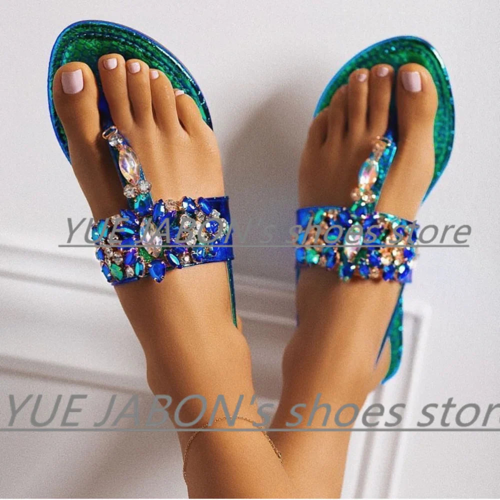 Shoes flat pearl sandals comfortable string bead beach slippers casualSPECIFICATIONSDepartment Name: ADULTBrand Name: Yue JabonModel Number: 11752Side Vamp Type: OpenBack Counter Type: Ankle StrapStyle: fashionFashion Element: String BDMEwomenstorenull