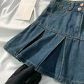 denim skirt women's clothing spring and summer retro pleated skirt empSPECIFICATIONSBrand Name: HIZILENTMaterial: COTTONStyle: High StreetElasticity: Non StrechOrigin: Mainland ChinaCN: GuangdongSeason: Spring/SummerFabric Type: DenimHDMEwomenstorenull