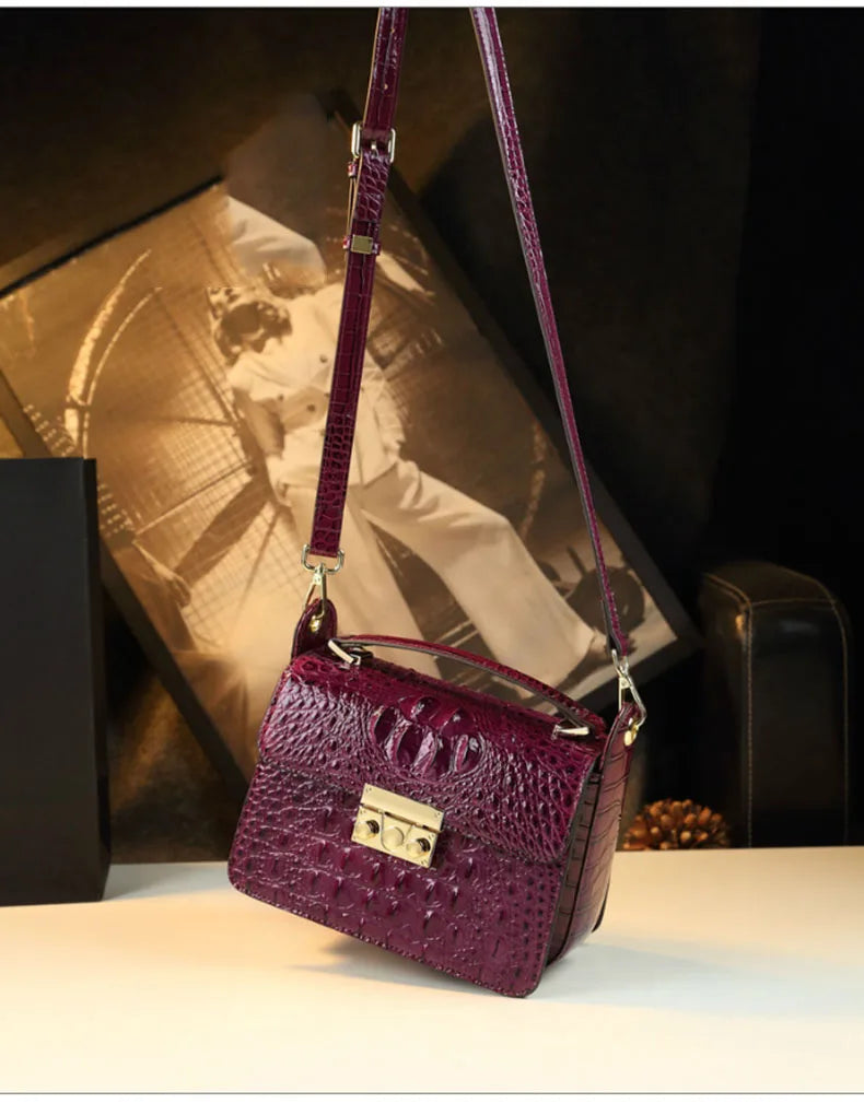 Crocodile pattern leather bag new women's bag, leather handbag, shouldSPECIFICATIONSBrand Name: NoEnName_NullHign-concerned Chemical: NoneHandbags Type: TotesTypes of bags: Handbags &amp; Crossbody bagsMain Material: Genuine leatherGenDMEwomenstorenull