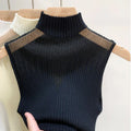 Women Slim Knitted Vests Summer Female Turtleneck Sleeveless Solid StrSPECIFICATIONSBrand Name: moocloundStyle: CasualAge: MIDDLE AGEOrigin: Mainland ChinaCN: JiangsuSeason: Autumn/WinterThickness: StandardDecoration: hollow outMateriaDMEwomenstorenull