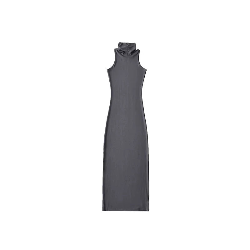 Turtleneck Midi Dress Women Ladies Elastic Hip Wrap Elegant Bodycon DrSPECIFICATIONSBrand Name: MEXZTElasticity: Slight StrechSleeve Style: regularFabric Type: ViscoseHign-concerned Chemical: NonePattern Type: SolidFit Type: SlimSilhouDMEwomenstorenull