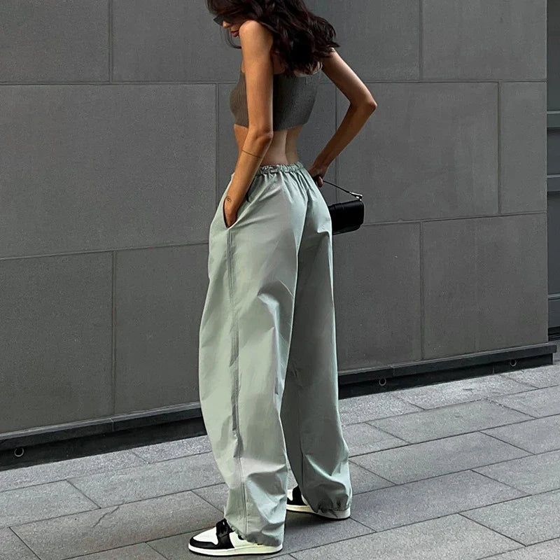 Pants Low Waist Sweat pant Streetwear Vintage Baggy Wide Leg Trousers SPECIFICATIONSBrand Name: CDJLFHStyle: CasualAge: MIDDLE AGEOrigin: Mainland ChinaCN: GuangdongSeason: Spring/SummerWaist Type: lowDecoration: noneElasticity: High SDMEwomenstorenull