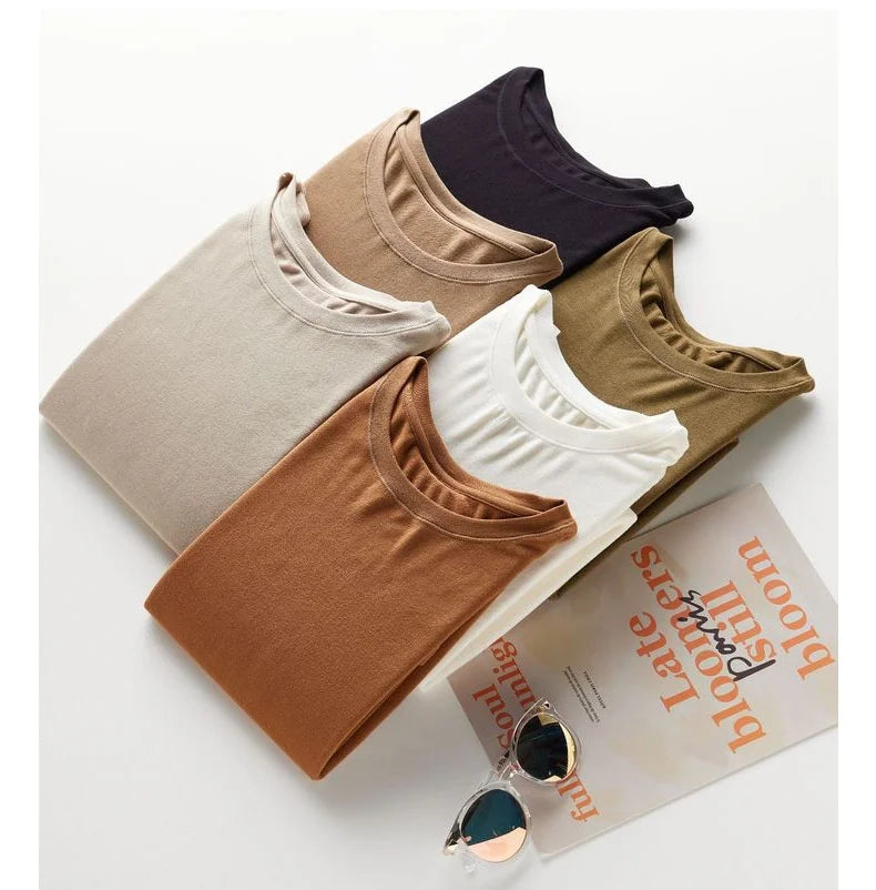 Wool Soft Long Sleeve T-shirts Women Round Neck Slim Fit Basic HeatingSPECIFICATIONSBrand Name: Y DemoStyle: Office LadyAge: MIDDLE AGEOrigin: Mainland ChinaCN: ZhejiangSeason: Autumn/WinterClothing Length: regularDecoration: noneElastDMEwomenstorenull