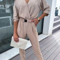 Women's Casual Jumpsuit Pants Fashion Sleeve Slim Fit High Waisted FemSPECIFICATIONSBrand Name: owner girlStyle: Office LadyAge: MIDDLE AGECraft of Weaving: TATOrigin: Mainland ChinaCN: JiangxiSeason: Spring/SummerMaterial: POLYESTERDeDMEwomenstorenull