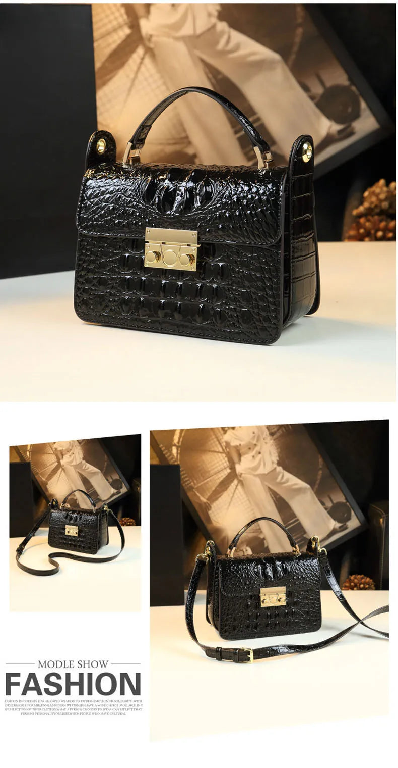 Crocodile pattern leather bag new women's bag, leather handbag, shouldSPECIFICATIONSBrand Name: NoEnName_NullHign-concerned Chemical: NoneHandbags Type: TotesTypes of bags: Handbags &amp; Crossbody bagsMain Material: Genuine leatherGenDMEwomenstorenull