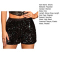 Sequins Shorts Waist Elastic Band Sparkly Straight Leg ShortsSPECIFICATIONSBrand Name: SANWOODDecoration: noneFabric Type: blendedHign-concerned Chemical: NonePant Style: regularPattern Type: SolidFit Type: regularStyle: CasuaDMEwomenstorenull