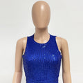 Sleeveless Sequined Jumpsuit Round Neck Slim Fit High Waist Sexy Sprin