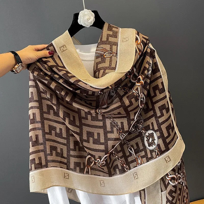 Designer scarf Soft cotton and linen feel foulard luxe scarf shawlSPECIFICATIONSBrand Name: KUCLUTHign-concerned Chemical: NoneApplicable Season: Four SeasonsMaterial: POLYESTERCraft of Weaving: TATGender: WOMENFeature: Decorate DeDMEwomenstorenull