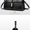 Leather Crocodile Pattern Women's Bag Fashion Brand Ladies HandbagsSPECIFICATIONSBrand Name: NoEnName_NullOrigin: Mainland ChinaCN: GuangdongLining Material: COTTONLining Material: POLYESTERMain Material: Genuine leatherPlace Of OriDMEwomenstorenull