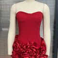 Sexy Flowers Red Short Party Dress Women Flower Patchwork Dresses StraSPECIFICATIONSBrand Name: LLYGEElasticity: Slight StrechSleeve Style: StraplessFabric Type: POLYESTERHign-concerned Chemical: NonePattern Type: SolidFit Type: slim fDMEwomenstorenull