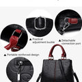 Handbag- Fashion Solid Color Shoulder Large Capacity Soft Leather