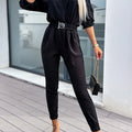 Women's Casual Jumpsuit Pants Fashion Sleeve Slim Fit High Waisted FemSPECIFICATIONSBrand Name: owner girlStyle: Office LadyAge: MIDDLE AGECraft of Weaving: TATOrigin: Mainland ChinaCN: JiangxiSeason: Spring/SummerMaterial: POLYESTERDeDMEwomenstorenull