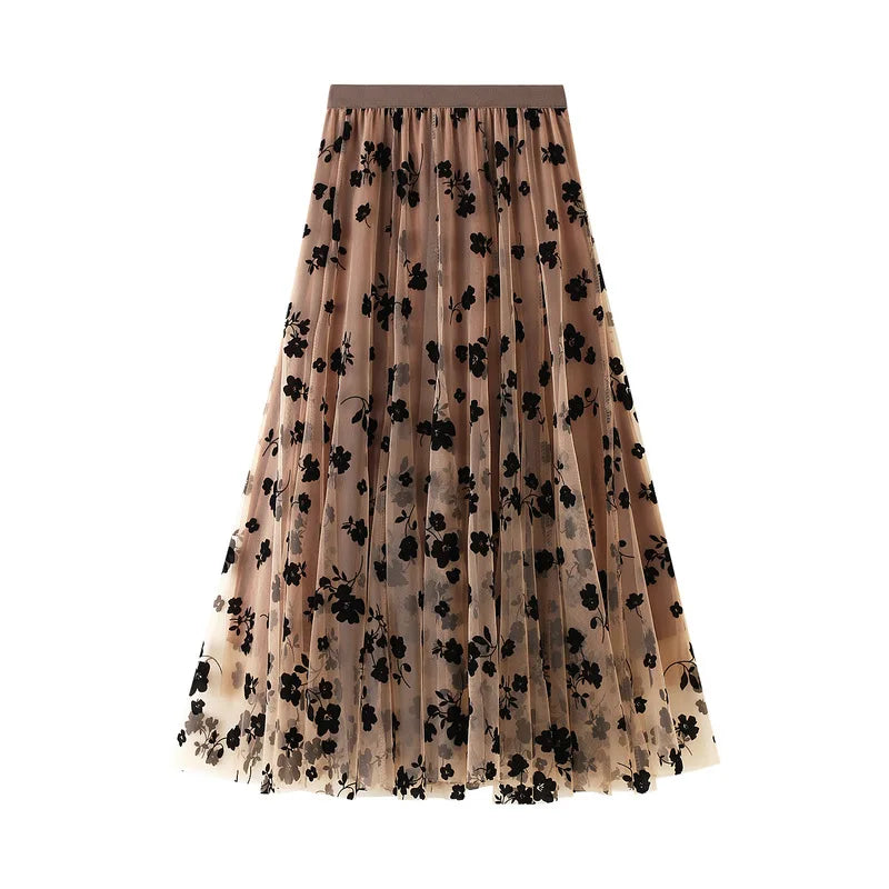 Skirt Women Vintage Butterfly Embroidery Elastic High Waist A-Line MesSPECIFICATIONSBrand Name: GLINDADAMaterial: POLYESTERMaterial: MeshMaterial: VoileStyle: Chinese StyleElasticity: Slight StrechOrigin: Mainland ChinaCN: GuangdongSeaDMEwomenstorenull