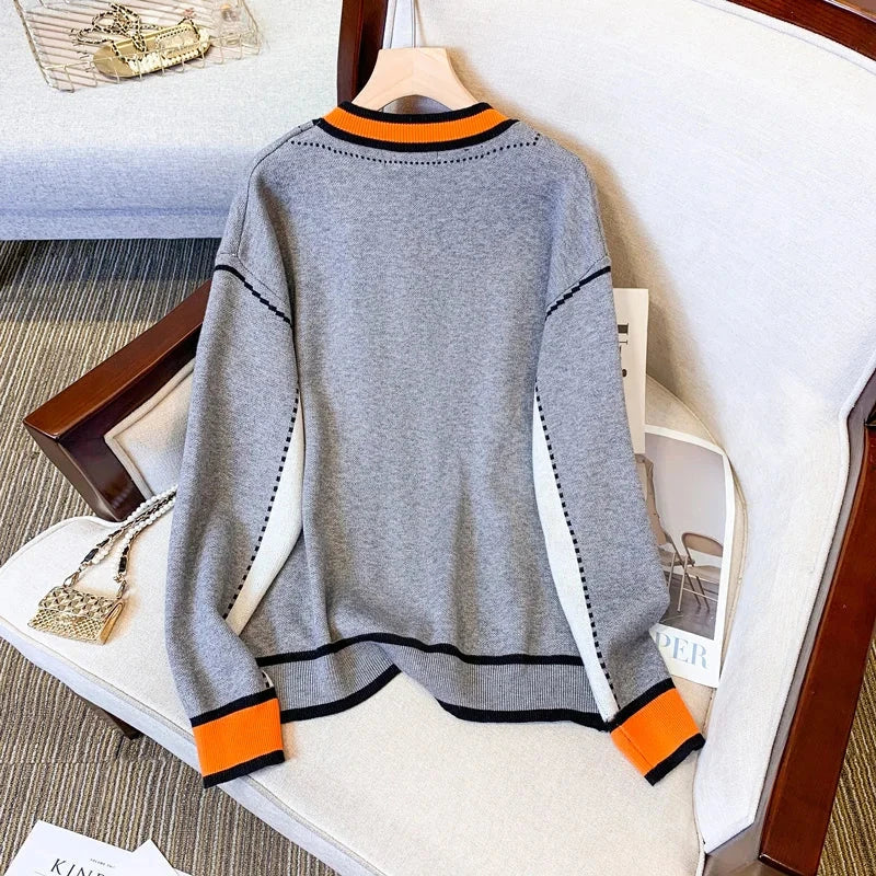 Women Cardigans Oversized Sweater V Neck Loose Knitwear Single BreasteSPECIFICATIONSBrand Name: XING WEI SIElasticity: Medium StrecthSleeve Style: regularHign-concerned Chemical: NoneMaterial Composition: cottonPattern Type: GeometricFDMEwomenstorenull