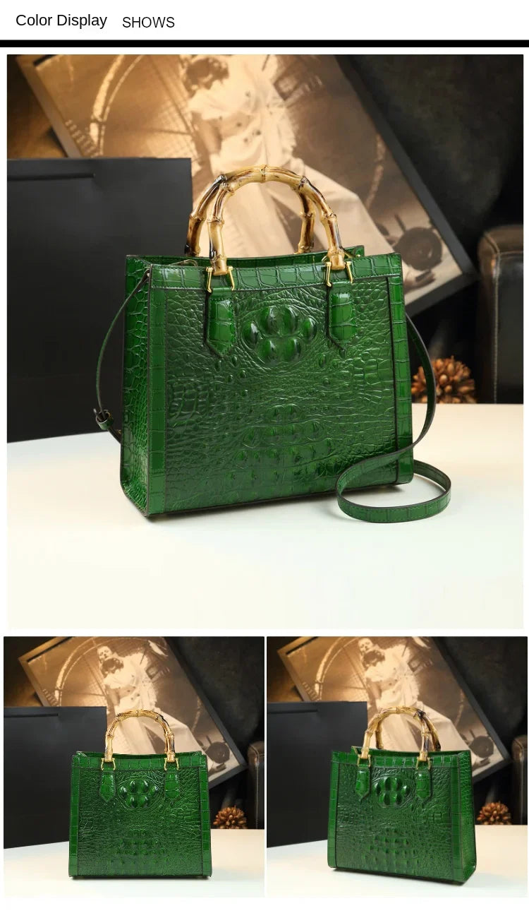 Women's Bag Crocodile Pattern Handbag Portable Tote Bag Mom Tide ShoulSPECIFICATIONSBrand Name: BJYLOrigin: Mainland ChinaCN: GuangdongLining Material: COTTONMain Material: Genuine leatherPlace Of Origin: GUANG DONG ProvincePlace Of OrDMEwomenstorenull