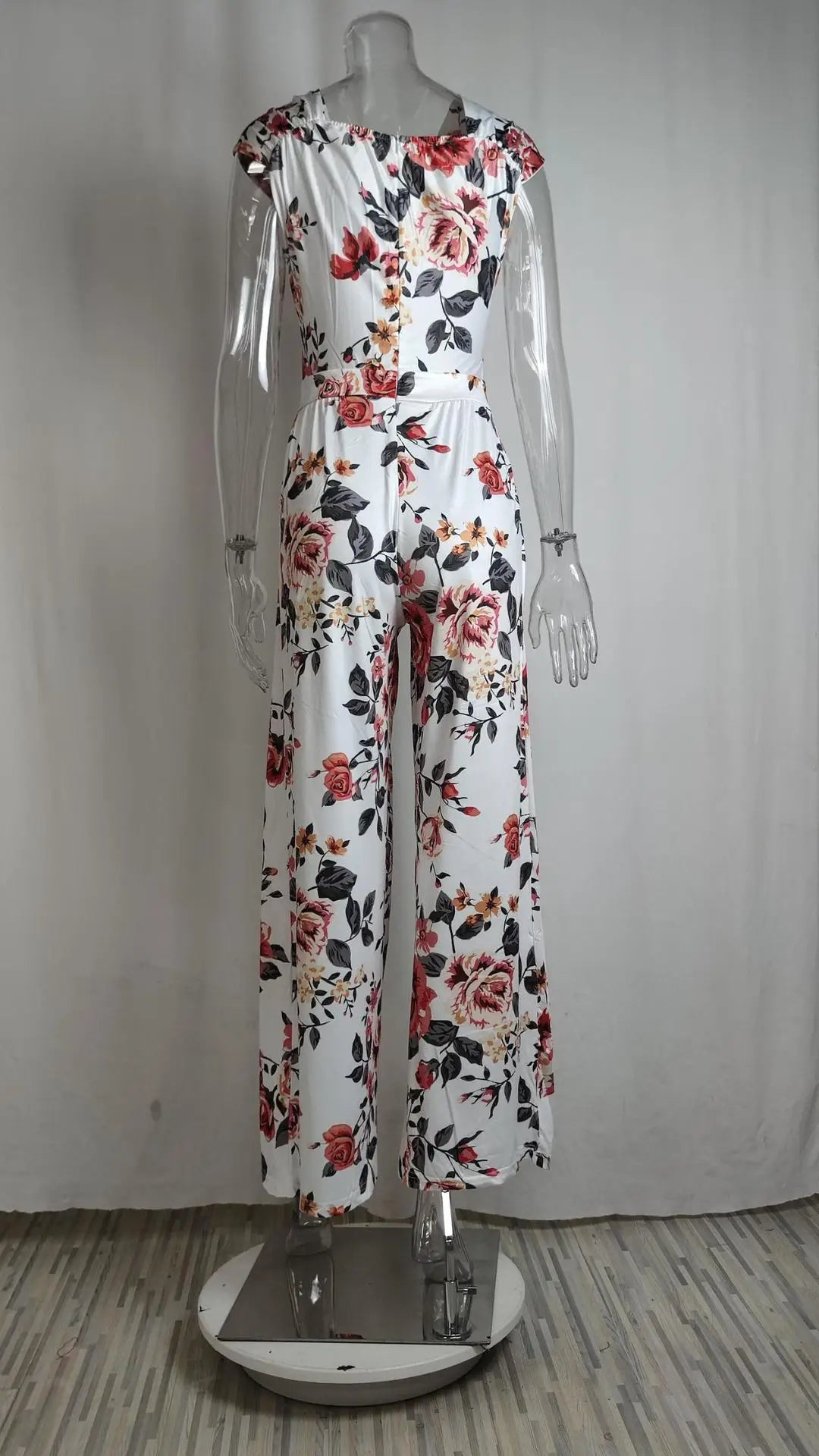 Fashion Printed Casual High Waist Jumpsuit Ladies Sexy Off Shoulder FlSPECIFICATIONSBrand Name: NoEnName_NullStyle: StreetwearAge: MIDDLE AGECraft of Weaving: TATOrigin: Mainland ChinaCN: GuangdongSeason: SummerMaterial: POLYESTERMaterDMEwomenstorenull