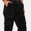 Cargo Pants- High Waist Multi Pocket Cargo Jeans Fashion Loose Denim