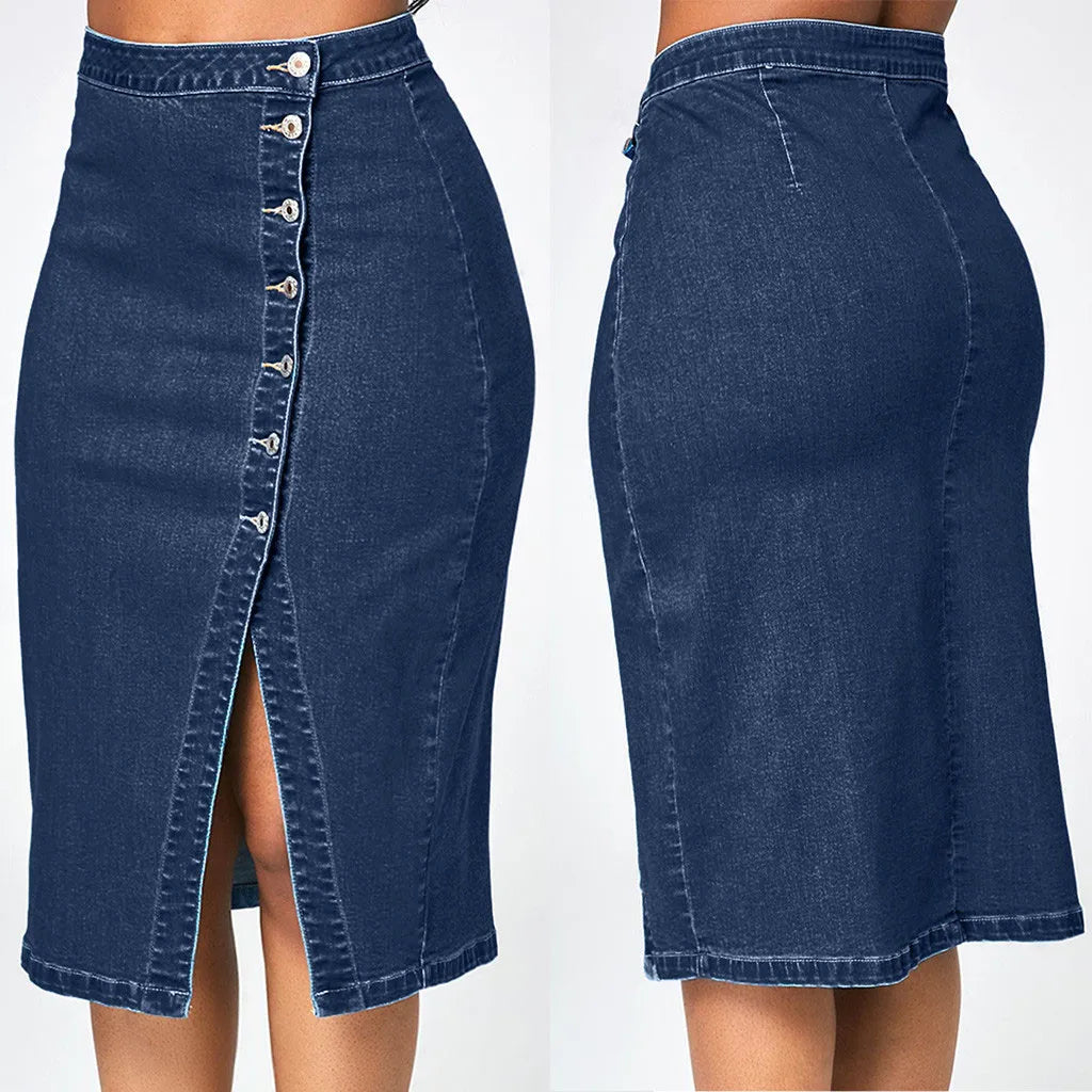 Skirts For Women Female Fashion Denim Pencil Skirt High Waisted Blow KSPECIFICATIONS
Brand Name: NoEnName_Null
Material: POLYESTER
Style: Casual
Elasticity: High Strecth
Origin: Mainland China
Season: Summer
Fabric Type: Broadcloth
WaiDMEwomenstorenull