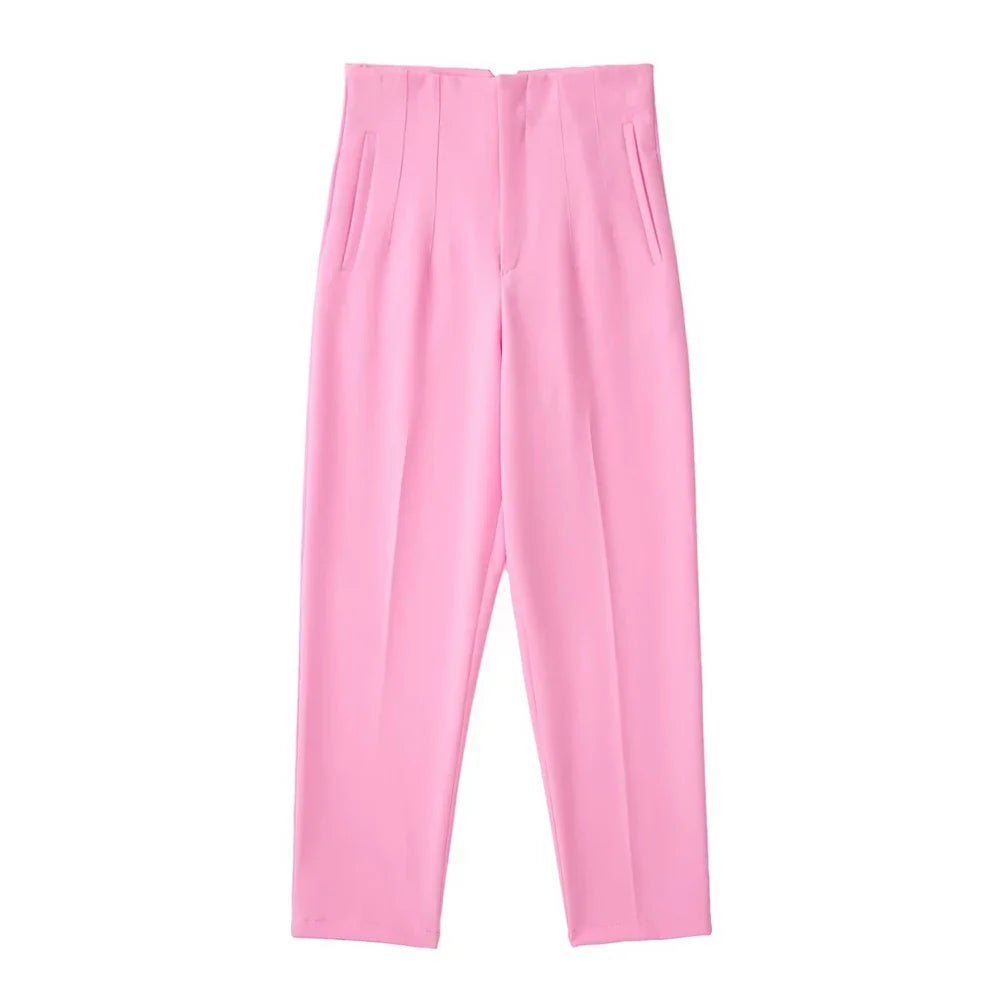 Chic Fashion With Seam Detail Office Wear Pants Vintage High Waist ZipSPECIFICATIONSBrand Name: TRAFStyle: CasualAge: MIDDLE AGEOrigin: Mainland ChinaCN: JiangsuSeason: All seasonWaist Type: highDecoration: noneElasticity: Slight StrecDMEwomenstorenull