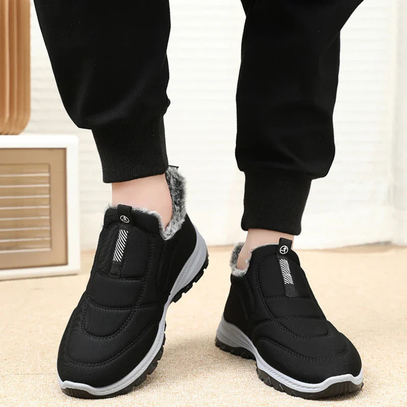 Sneakers- Women Shoes Winter Warmth and Plush Thickening for Outdoor