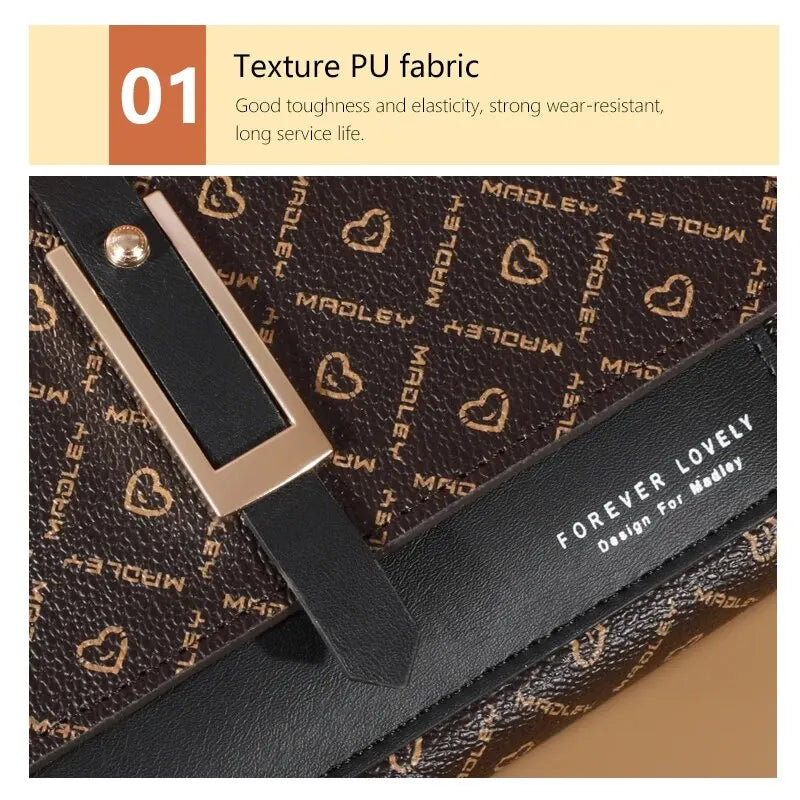 Mini Women's Wallet Handbag Casual Shoulder Bag Fashion New Style CrosSPECIFICATIONS
Exterior: Flap Pocket
Pattern Type: Letter
Brand Name: MADLEY
Interior: Interior Slot Pocket
Interior: Cell Phone Pocket
Interior: Interior Zipper PocDMEwomenstorenull