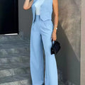 2 Piece Set Dress Women's Summer Casual Elegant Pants Set stylish