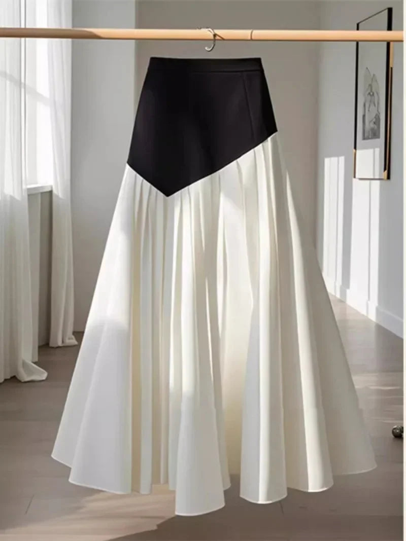 Long Pleated Skirts Y2k Spring French Elegant Slim Fit A-line UmbrellaSPECIFICATIONSBrand Name: Miss ToughMaterial: POLYESTERStyle: CasualElasticity: Slight StrechOrigin: Mainland ChinaCN: GuangdongSeason: Spring/SummerFabric Type: BroDMEwomenstorenull