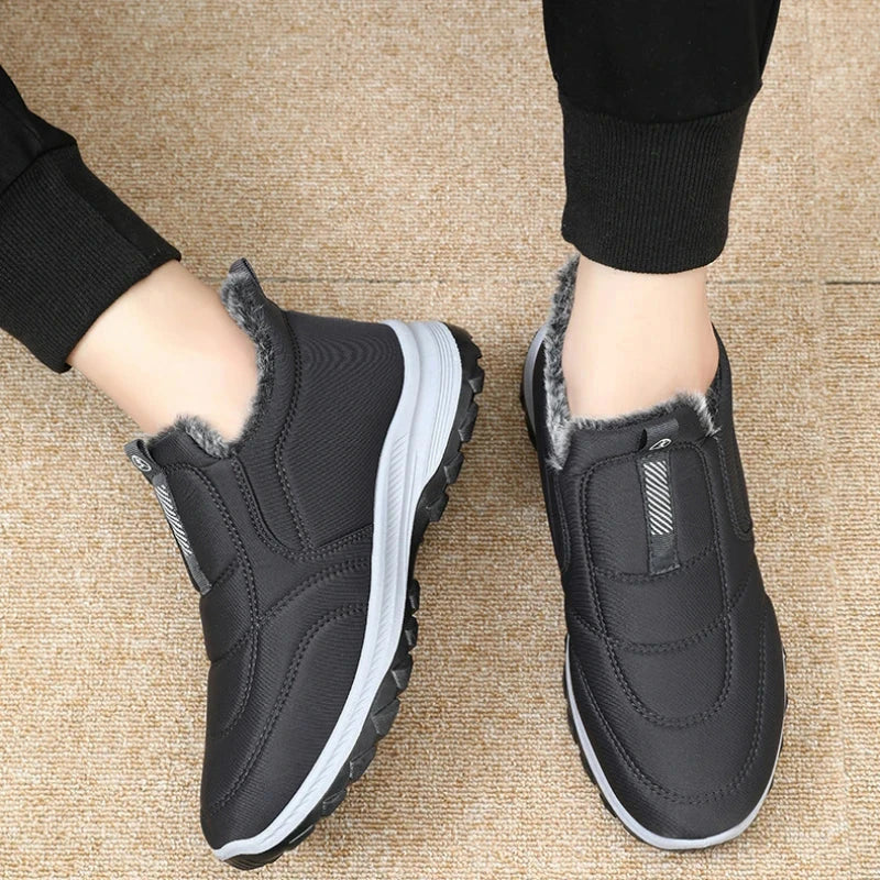 Sneakers- Women Shoes Winter Warmth and Plush Thickening for Outdoor